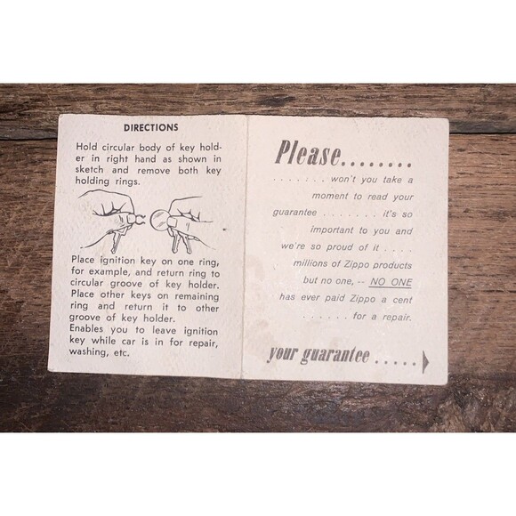 Vintage ZIPPO KEY HOLDER -- Quality Circles  --  Key Holder Keychain NOS - Picture 4 of 7